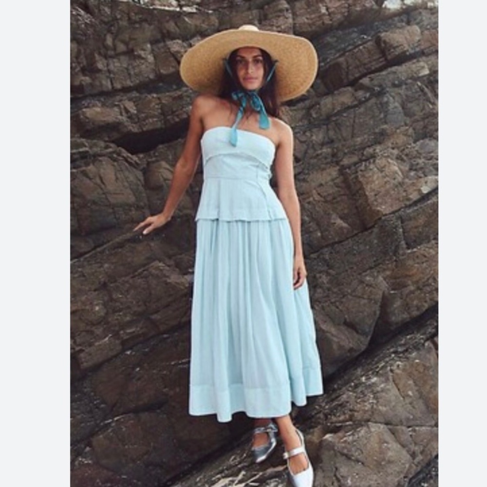 Free People Milan Midi Blue Small
